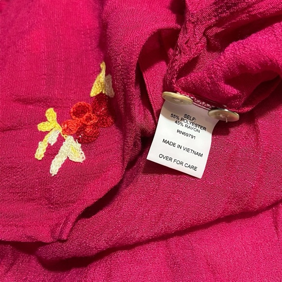 Fig & Flower NWT - Womens Floral Button Up 3/4 Sleeve Top Sz. 2X - Picture 8 of 8